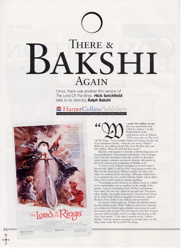 SFX Magazine April '01 - There and Bakshi Again, Page 1 - 581x800, 71kB
