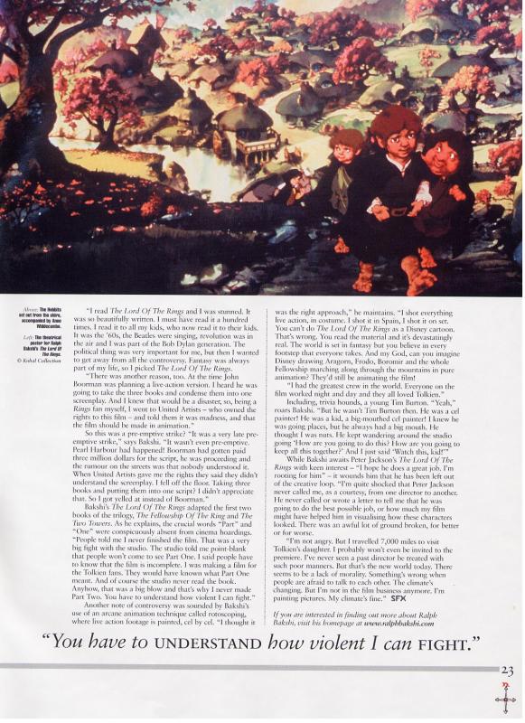 SFX Magazine April '01 - There And Bakshi Again, Page 2 - 581x800, 105kB