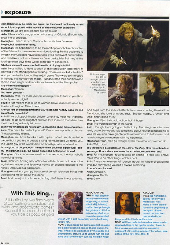 Media Watch: Spin Magazine Talks Hobbits & Gollum - 556x800, 158kB