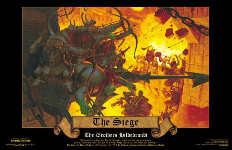Hildebrandt Brothers Poster - Siege of Gondor - 800x519, 60kB