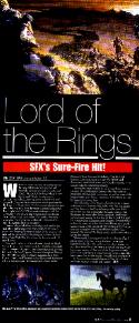 SFX Mag: LoTR: a sure-fire hit! - 125x291, 12kB