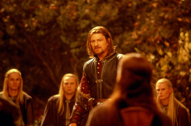 Boromir at the Council of Elrond - Cannes 2001 Slide - 800x529, 71kB