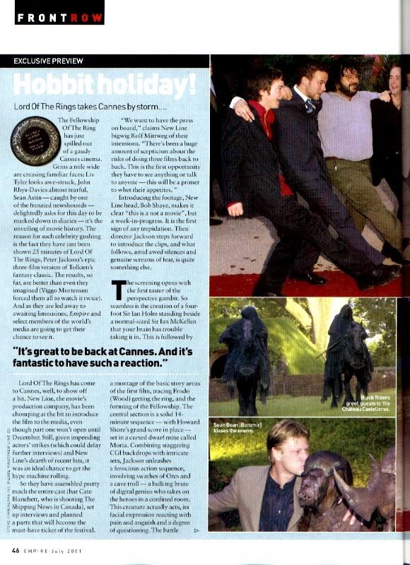 Empire Magazine Talks LoTR At Cannes - Page 1 - 580x800, 113kB