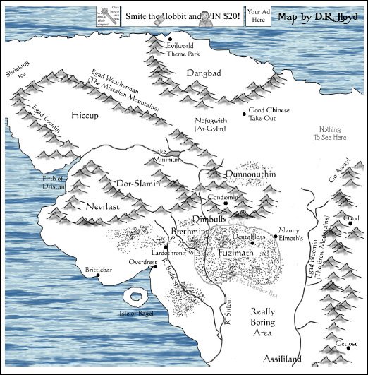 The Sillymarillion's map of Middle-earth - 522x531, 86kB