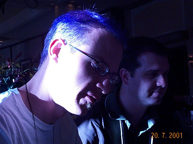 Quickbeam at the Decipher Booth at Comic-Con 2001 - 640x480, 73kB
