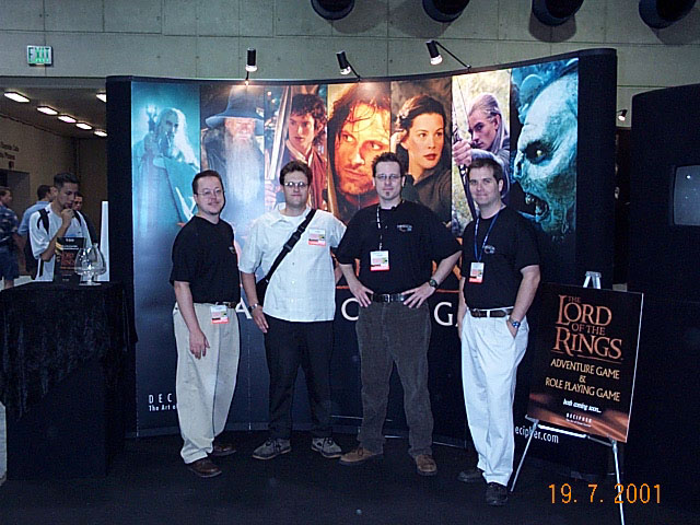 The Decipher Team at Comic-Con 2001 - 640x480, 91kB