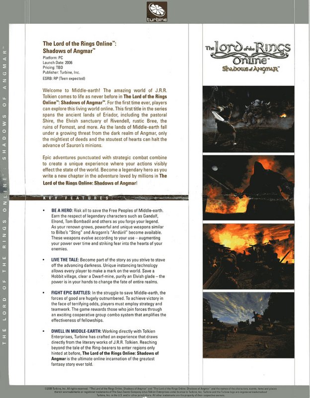 Lord of the Rings MMOG Article & Images - 624x800, 108kB