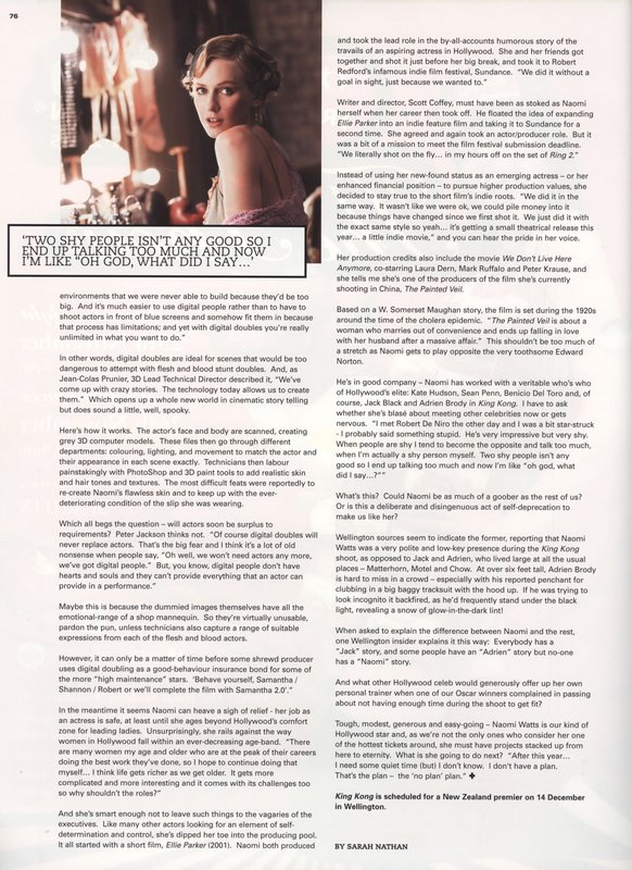 Pulp Magazine Talks Naomi Watts - 582x800, 139kB