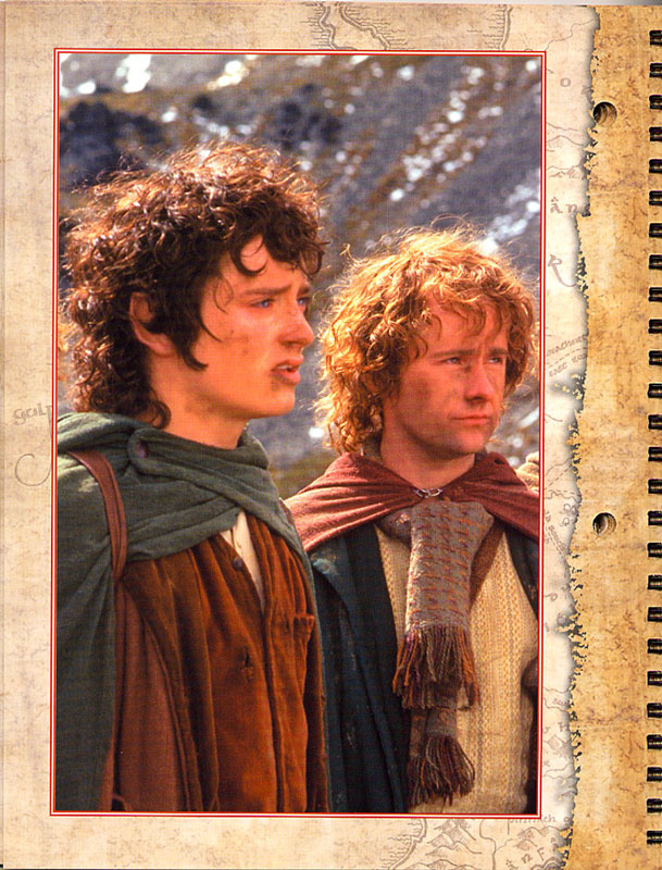 LOTR Student Planner: Frodo and Pippin outside Moria - 609x800, 165kB