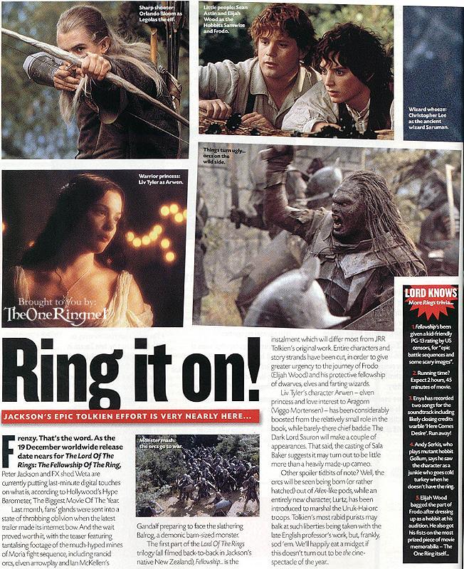 Ring It On - Total Film Reports On FoTR Hype - 652x800, 168kB