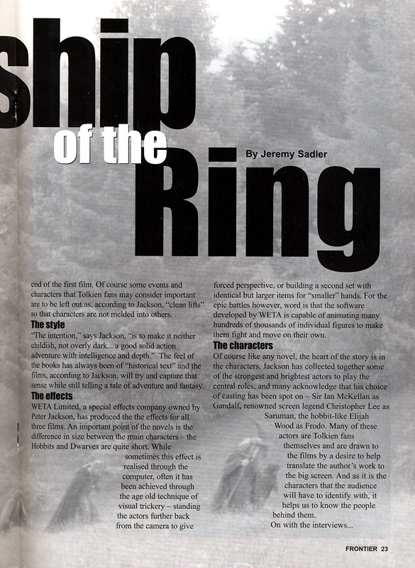 October - December 2001 Lord of the Rings Coverage - 585x800, 127kB