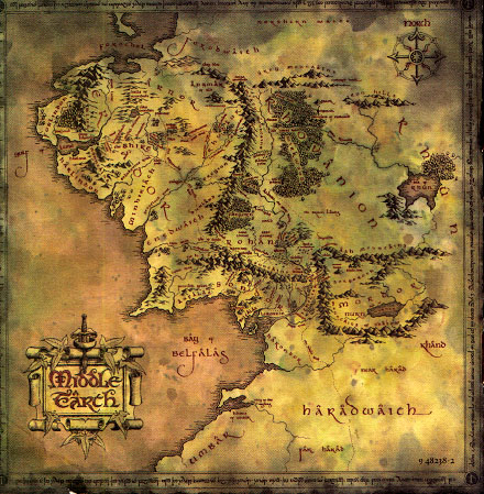 SE FOTR Soundtrack - Middle-earth Map - 440x449, 118kB