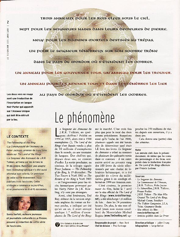 Media Watch: Quebec Newspaper "Le Seigneur Des Anneaux" - 590x778, 166kB
