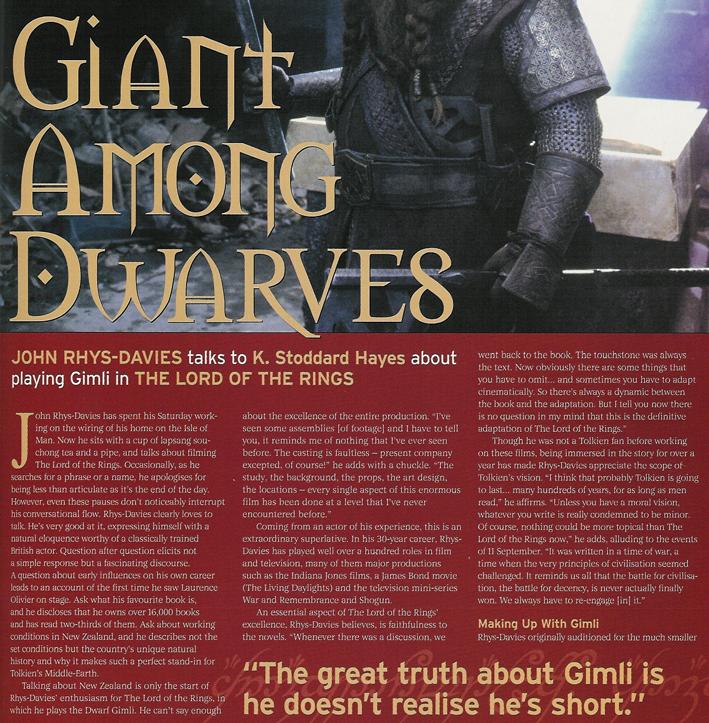 Dreamwatch Magazine: Gimli the Dwarf - 709x723, 127kB