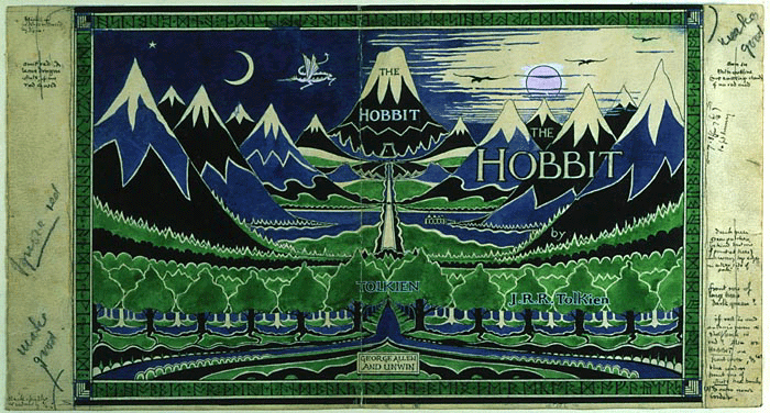 the original design for the book cover of The Hobbit - 700x376, 212kB