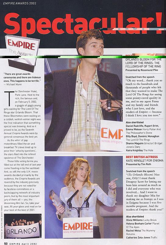 Empire Magazine reports on the 2002 Empire Awards - 544x800, 115kB