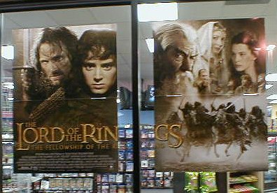 FOTR Posters at local Video Stores - 396x276, 37kB