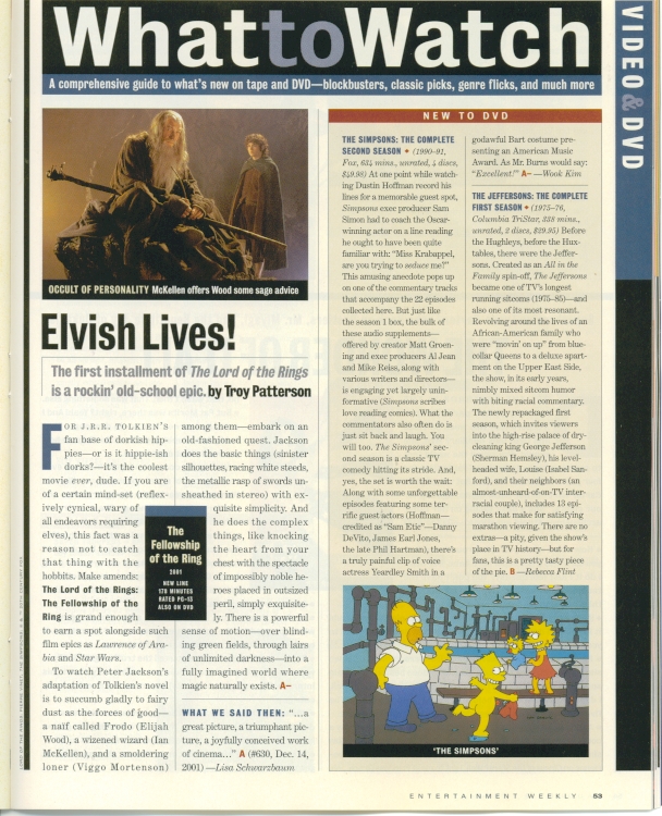 Elvish Lives! EW FOTR DVD Review - 608x750, 451kB