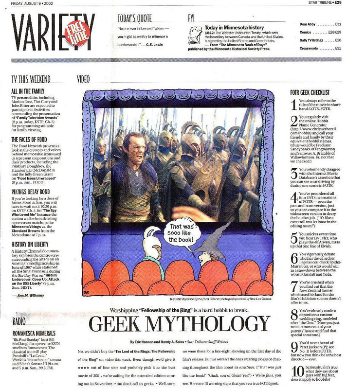Variety Talks LOTR 'Geek Mythology' - 713x800, 201kB