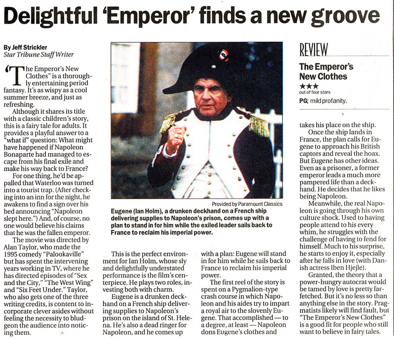 Holm's 'Emperor' Article in Variety - 800x688, 213kB