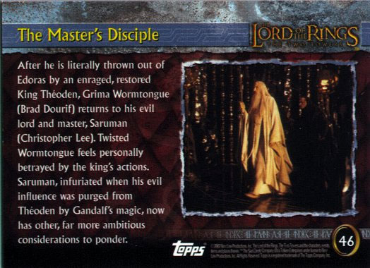 Topps TTT Cards - The Master's Disciple (back) - 524x380, 64kB