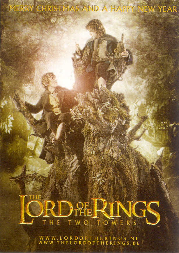 Official Holiday Card - Treebeard, Pippin and Merry - 615x870, 99kB