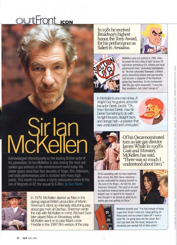 Media Watch: Ian McKellen in Out! Magazine - 578x800, 132kB