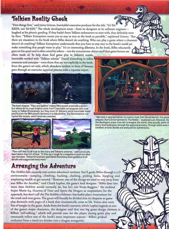 Media Watch: Nintendo Power talks 'The Hobbit' Game - 590x800, 176kB
