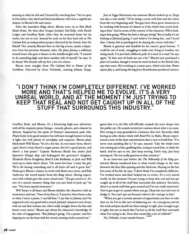 Media Watch: Orlando Bloom in Flaunt Magazine - 645x800, 186kB