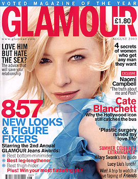 Media Watch: Blanchett Graces Cover of Glamour - 270x351, 50kB