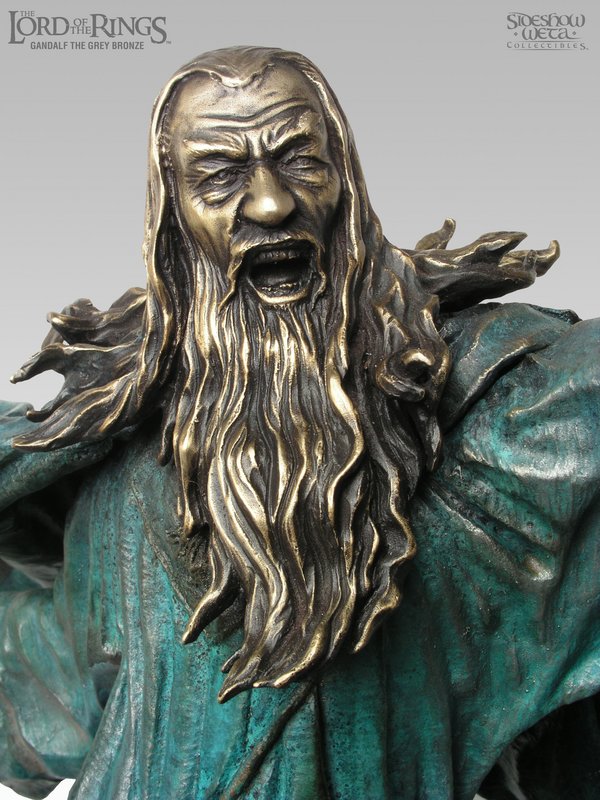 Gandalf's Face - Gandalf the Grey Bronze - 600x800, 116kB