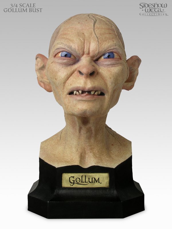 Front View - 3/4 Scale Gollum Bust - 600x800, 51kB