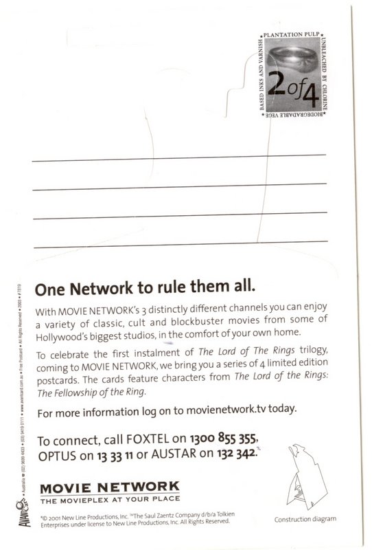 Movie Network FoTR Postcards - Number Two - 542x800, 60kB