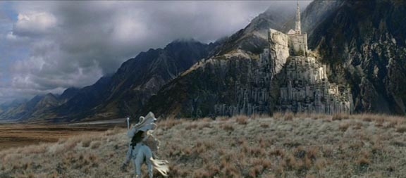 Gandalf Rides To Minas Tirith - 576x253, 67kB