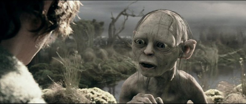 Frodo and Gollum  in the Dead Marshes - 800x340, 43kB