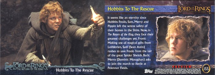 Topps ROTK Card Preview - Hobbits to the Rescue - 700x246, 54kB