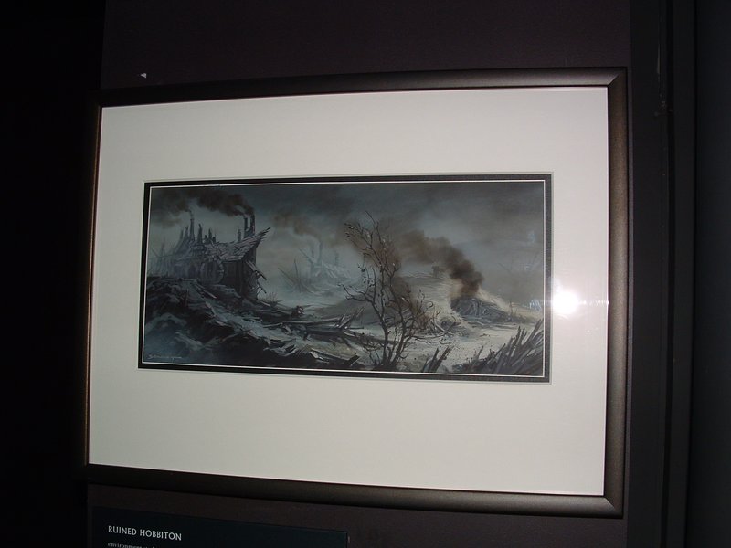Pre-vizualisation painting of 'Ruined Hobbiton' - 800x600, 57kB