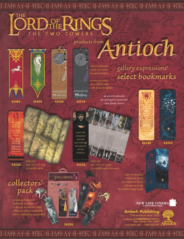 New LOTR Bookmarks from Antioch - 618x800, 136kB