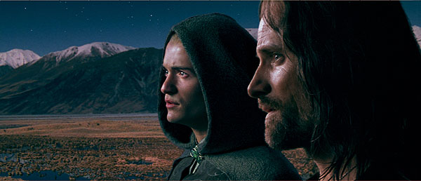 High Rez ROTK Trailer Stills - Legolas & Aragorn - 600x258, 34kB