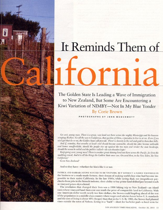 Los Angeles Times Magazine 'It Reminds Them of California' - 622x800, 134kB