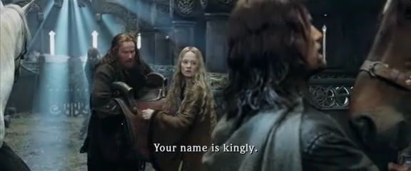 Aragorn Speaks To Brego - 576x240, 19kB
