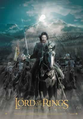 Aragorn and Brego: Return of the King postcard - 278x400, 12kB