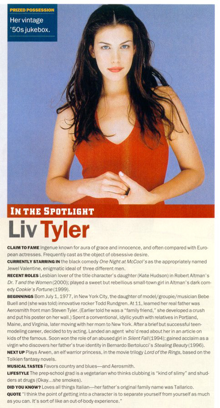 Liv Tyler in Biography Magazine - March 2001 - 432x800, 294kB